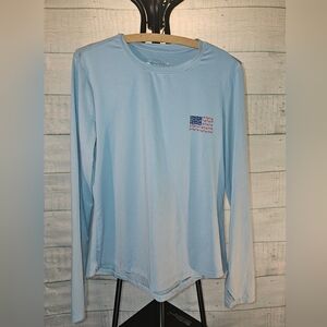 Silver bait Patriotic Light Blue Long Sleeve Rashguard Top